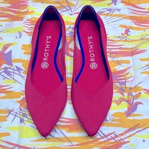 Rothy’s Hot Pink Points Size 10 Very Gently Worn- Insoles New